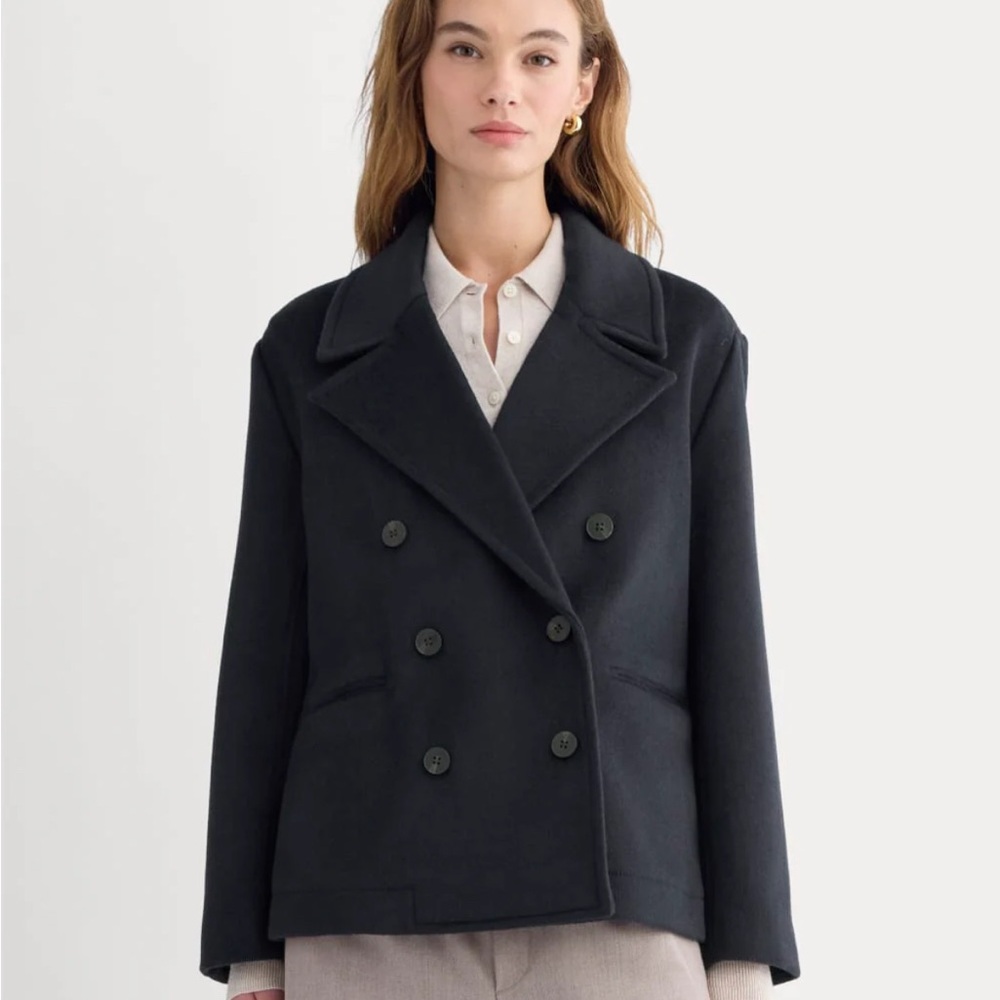 Everlane Women's Rewool short Peacoat